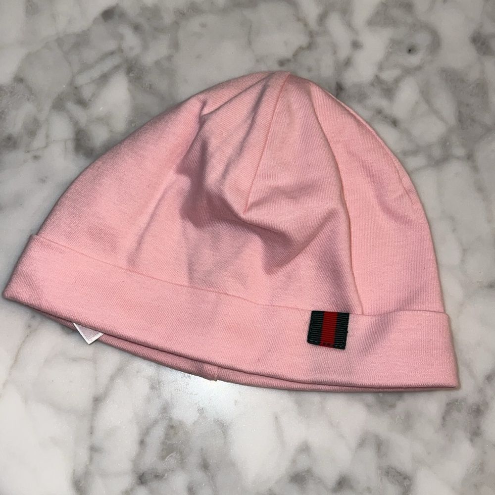 GUCCI PINK LOGO 3 PIECE BABYSUIT GIFT SET 3/6M - Picture 3 of 15